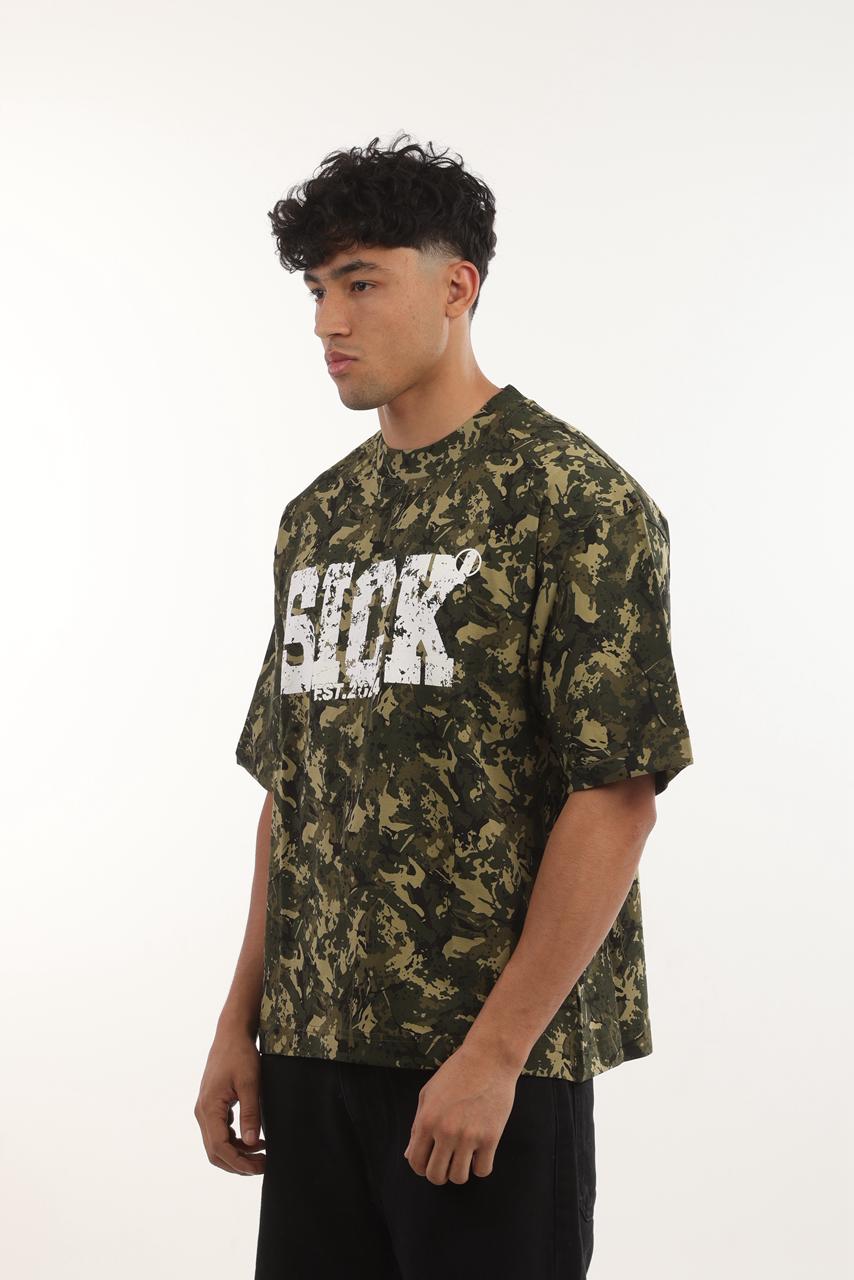 Sick camo puff printed T-shirt