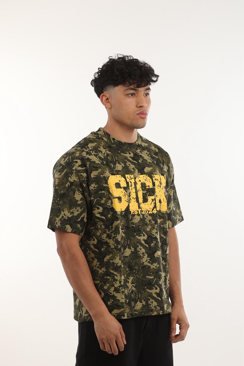 Sick camo puff printed T-shirt