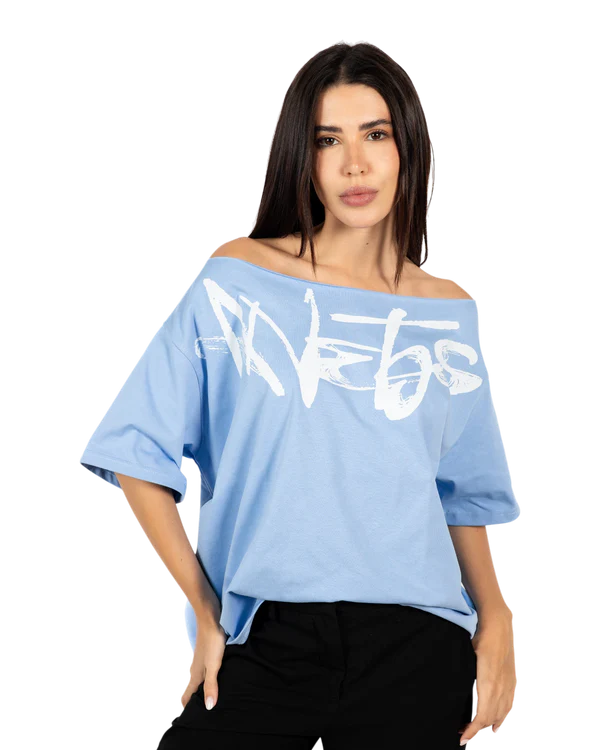 Anetos signature printed Off Shoulder top