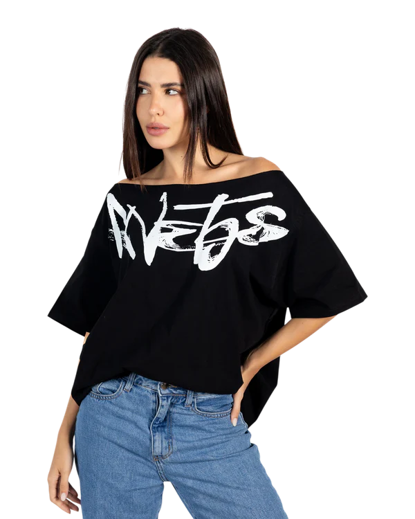 Anetos signature printed Off Shoulder top