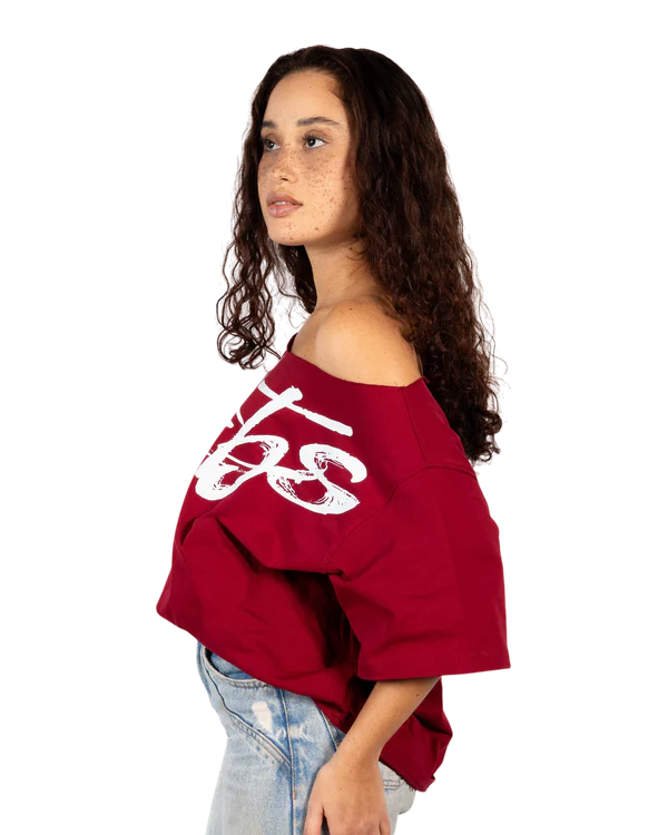 Anetos signature printed Off Shoulder top