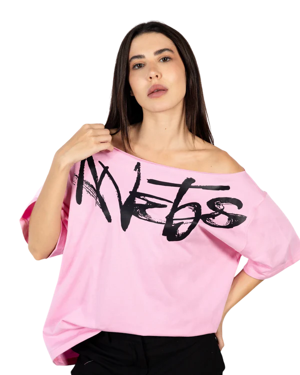 Anetos signature printed Off Shoulder top
