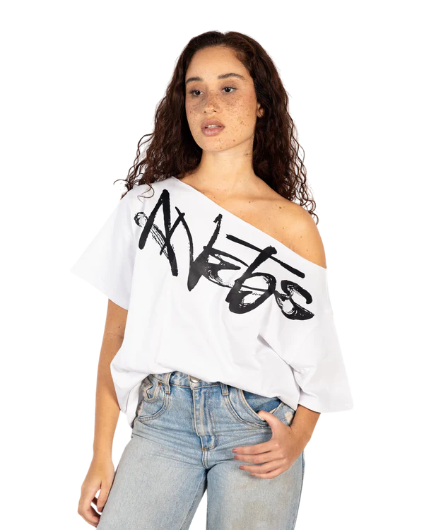 Anetos signature printed Off Shoulder top
