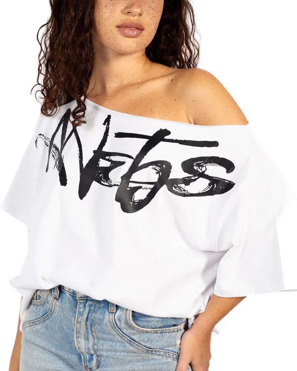 Anetos signature printed Off Shoulder top